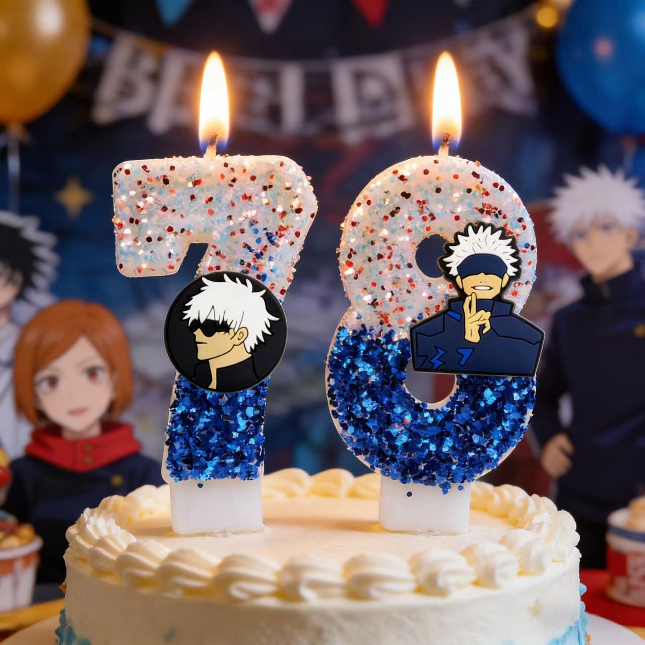 Holiday Candle Set - Amine Jujutsu Kaisen Temalı Mum Numarası