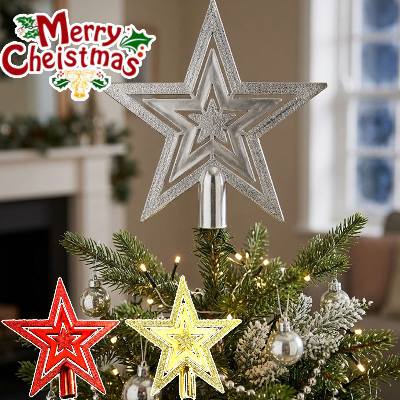 Star Tree Topper - 1-20 adet beş noktalı yıldız süsü