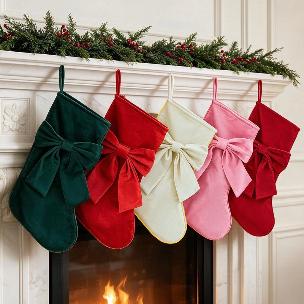 1 adet Noel Çorabı, Fiyonklu H - Christmas Stocking Hanging incelemesi ve fiyatı