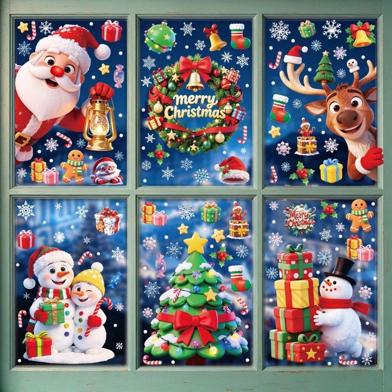 Noel PVC Statik Cam Çıkartmala - Snowflake Window Decal incelemesi ve fiyatı