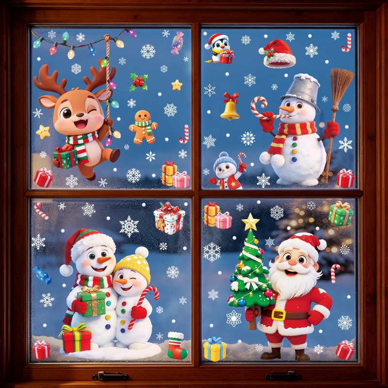 Noel PVC Statik Cam Çıkartmala - Snowflake Window Decal incelemesi ve fiyatı