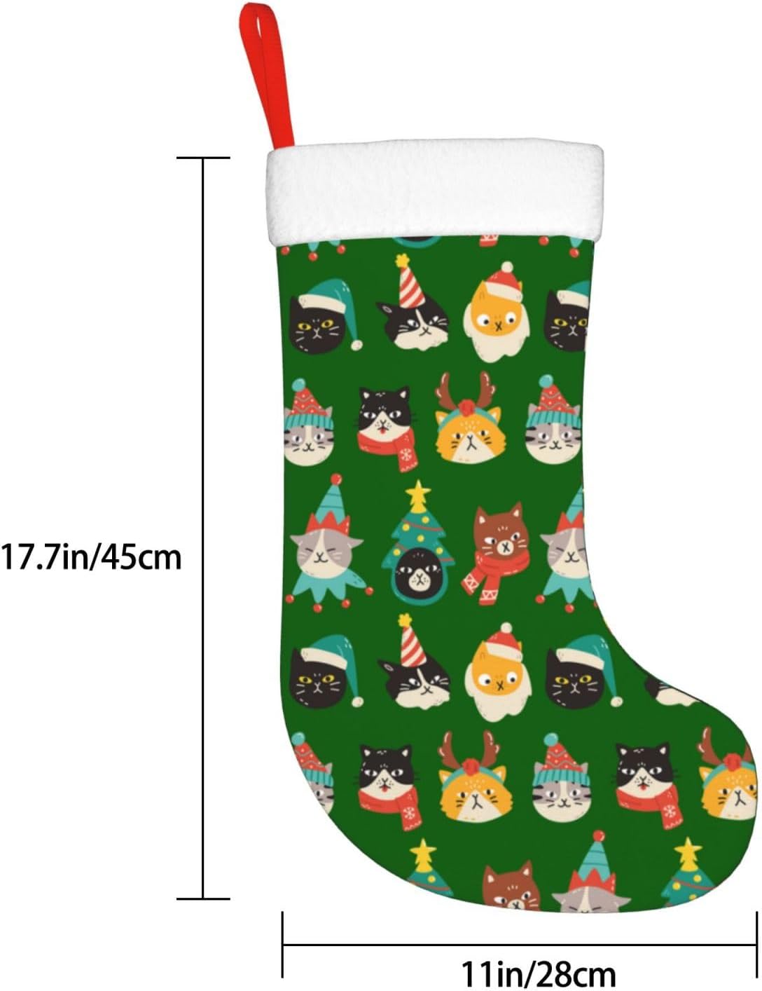 Sevimli Kediler Yeşil Noel Çor - Christmas Stocking Hanging incelemesi ve fiyatı